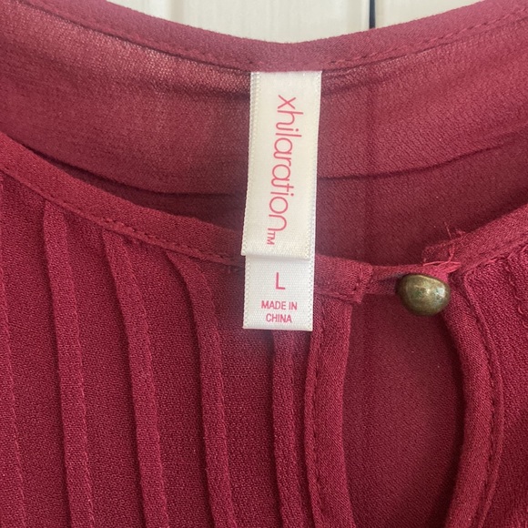 Large Burgundy Mini Dress - Picture 2 of 9